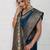 Teal blue woven, self design, embellished pure silk banarasi saree with blouse