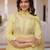Superb Yellow Bead Embroidered Chanderi Haldi Wear Salwar Kameez