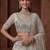 Sparkling Cream Zari Work Net Reception Wear Lehenga Choli With Dupatta