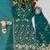 Womens new  heavy fox georgette fabric with heavy embroidery wrok kurta set