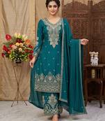 Womens new  wedding wear heavy embroidery thread work kurta set