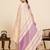 Women's elegant purple linen blend saree with unstiched blouse piece
