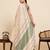 Women's elegant light green linen blend saree with unstiched blouse piece