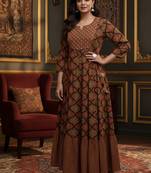 Ftdiva women's embroidered anarkali rayon long kurti in multicolor  ( long kurti, festive kurti, kurti for women,)