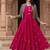 Ftdiva women's rayon anarkali kurti with jacket in deep pink