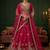Alluring Pink Embroidered Silk Bridal Lehenga Choli With Double Dupatta