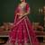 Alluring Pink Embroidered Silk Bridal Lehenga Choli With Double Dupatta