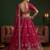 Alluring Pink Embroidered Silk Bridal Lehenga Choli With Double Dupatta