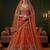 Tantalizing Orange Dori Work Silk Bridal Lehenga Choli With Double Dupatta