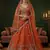 Tantalizing Orange Dori Work Silk Bridal Lehenga Choli With Double Dupatta