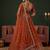 Tantalizing Orange Dori Work Silk Bridal Lehenga Choli With Double Dupatta