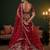 Appealing Red Bead Work Silk Bridal Lehenga Choli With Double Dupatta