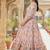 Ftdiva women's  embroidered anarkali pink printed kurti in rayon