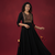 Ftdiva women's  embroidered anarkali black printed kurti in rayon