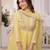 Superb Yellow Bead Embroidered Chanderi Haldi Wear Salwar Kameez
