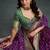 Purple patola silk party wear saree