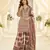 White crep silk free size stitched suit with aari & digital print work