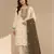 White mehendi khadi cotton semi stitched suit with embroidery & patch work