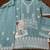Turquoise chinon free size stitched suit with embroidery & sequence work