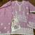 Purple chinon free size stitched suit with embroidery & sequence work