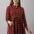 Ftdiva women's maroon printed kruti in rayon