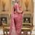 Dusty pink zari woven silk saree elegant banarasi style wedding wear with blouse