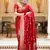 Bridal red zari woven silk saree rich banarasi style traditional wedding wear with blouse