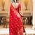 Bridal red zari woven silk saree rich banarasi style traditional wedding wear with blouse