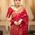 Bridal red zari woven silk saree rich banarasi style traditional wedding wear with blouse