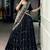 Captivating Black Sequins Work Silk Designer Half Saree Lehenga