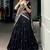 Captivating Black Sequins Work Silk Designer Half Saree Lehenga