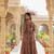 Ftdiva women's embroidebrown anarkali brown printed kurti in rayon