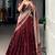 Lovable Maroon Embroidered Silk Wedding Wear Half Saree Lehenga