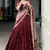 Lovable Maroon Embroidered Silk Wedding Wear Half Saree Lehenga