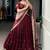 Lovable Maroon Embroidered Silk Wedding Wear Half Saree Lehenga