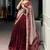 Lovable Maroon Embroidered Silk Wedding Wear Half Saree Lehenga