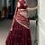 Lovable Maroon Embroidered Silk Wedding Wear Half Saree Lehenga