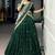 Precious Green Thread Work Silk Mehendi Wear Half Saree Lehenga