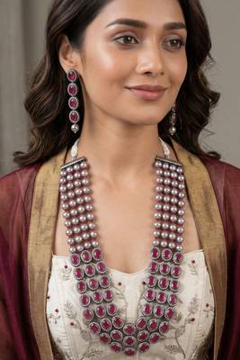Maroon necklaces 6