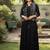 Ftdiva women's cotton printed jacketed anarkali kurti in black