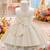 Blush yellow solid polyester party wear fit & flare girls dress