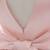 Blush pink solid polyester party wear fit & flare girls dress