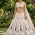 WHITE GEORGETTE  EMBROIDERY SEMI STICHED  LEHENGA WHIT BLOUSE