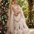 WHITE GEORGETTE  EMBROIDERY SEMI STICHED  LEHENGA WHIT BLOUSE