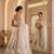 WHITE GEORGETTE  EMBROIDERY SEMI STICHED  LEHENGA WHIT BLOUSE