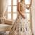 WHITE GEORGETTE  EMBROIDERY SEMI STICHED  LEHENGA WHIT BLOUSE