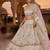 OFF WHITE GEORGETTE  EMBROIDERY SEMI STICHED  LEHENGA WHIT BLOUSE
