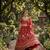 RED  GEORGETTE  EMBROIDERY SEMI STICHED  LEHENGA WHIT BLOUSE