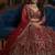 MAROON SOFT NET  EMBROIDERY SEMI STICHED  LEHENGA WHIT BLOUSE