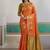 Weaving tussar silk orange saree